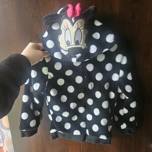 Disney Minnie Mouse Black and White Polka Dot Jacket
